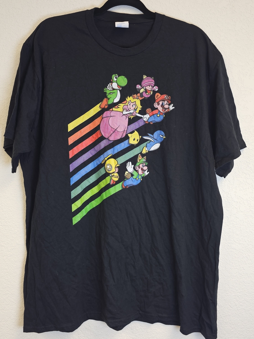Rainbow Flight Video Game Tee Shirt Unisex Oversized Comfy Lounge Wear